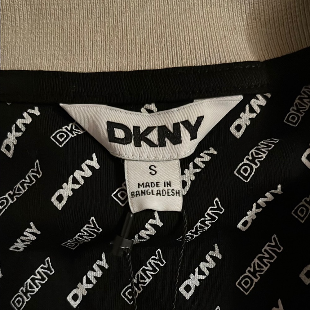 DKNY Black and White Logo Skirt